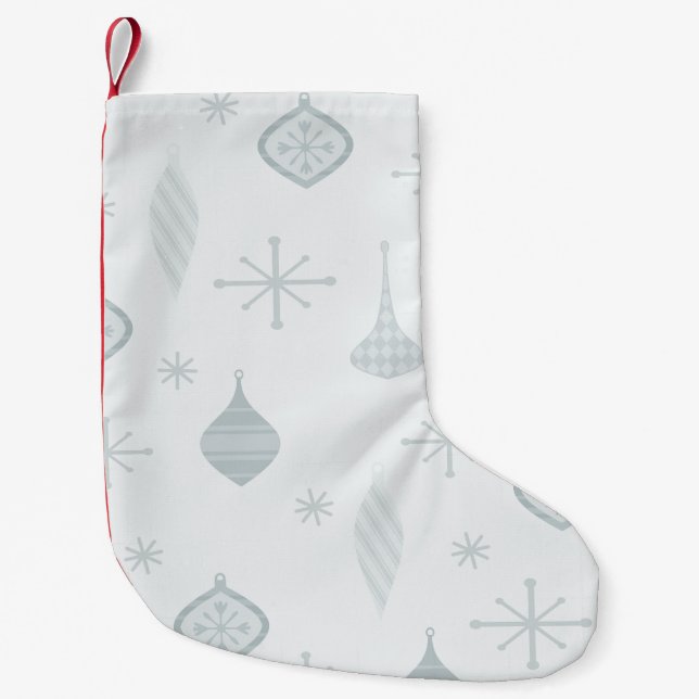 Retro Weihnachtsschmuck Silver Kleiner Weihnachtsstrumpf (Vorderseite)