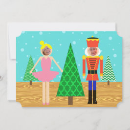 Retro Weihnachtsspielzeugparade Fotokarte Feiertagskarte