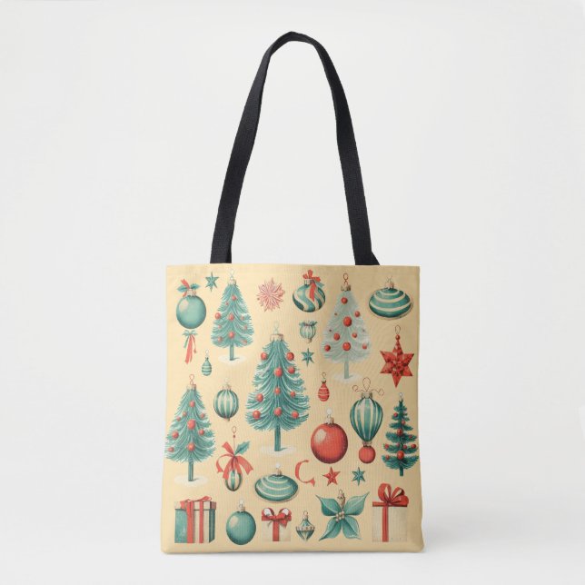 Retro-Weihnachtstasche Tasche (Vorderseite)
