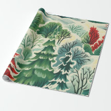 Retro Weihnachtswrapping Paper der 30er Jahre