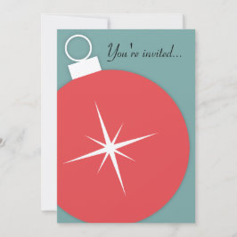 Retro-Weihnachtszeit-Party Einladung