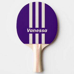 Retro Weintraube Drei Pin Streifen mit Namen Tischtennis Schläger