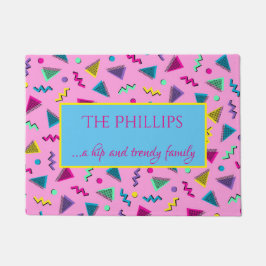 Retro Welcome 1980s hell und farbenfroh Fußmatte