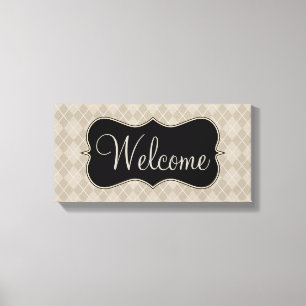 Retro Welcome Sign Leinwand Art