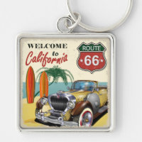 Retro "Welcome to California" Route 66 poster,