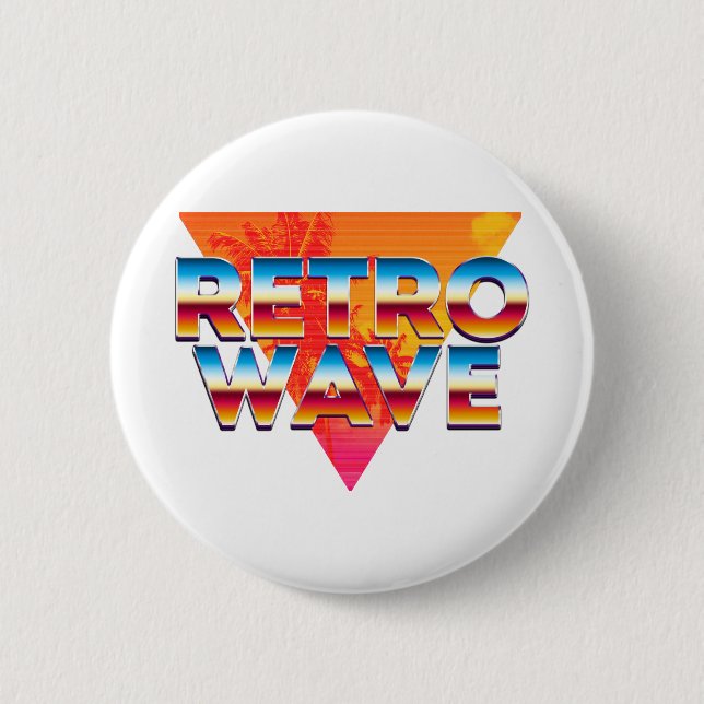 Retro Welle Button (Vorderseite)