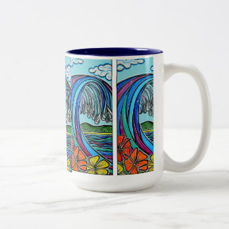 Retro Wellen-Tasse Zweifarbige Tasse