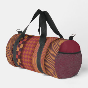 Retro-Wellen und geometrisches Muster der Mitte de Duffle Bag