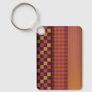 Retro-Wellen und geometrisches Muster der Mitte de Schlüsselanhänger