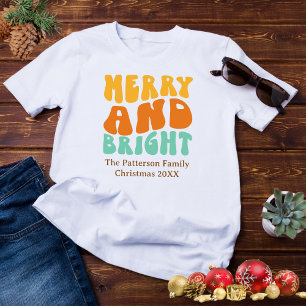 Retro-Wellenfrohe Weihnachten Herren-Weihnachten T-Shirt