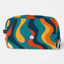 Retro-Wellenmuster modernes abstraktes Make-up-Tas
