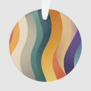 Retro-Wellenstreifen abstraktes Muster Ornament