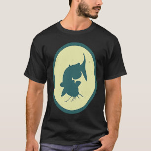 Retro Wels Vintage Fisch Wasser Tier T-Shirt
