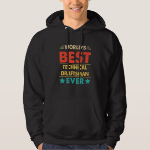 Retro Weltbester Technischer Zeichner Aller Zeiten Hoodie