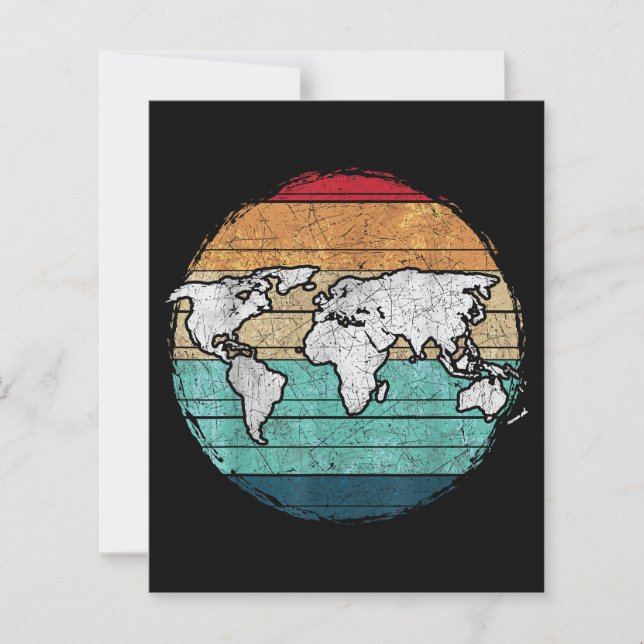 Retro-Weltkarte (Vorderseite)