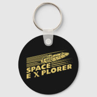 Retro-Weltraum-Explorer-Raketen-Grafik