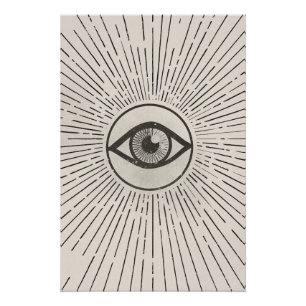 Retro-Weltraum-Kunst Auge Poster