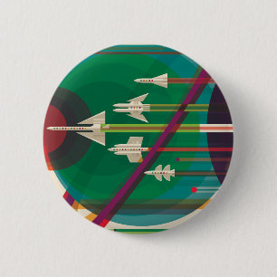 Retro-Weltraum-Reiseposter - Grand Tour Sonnensyst Button