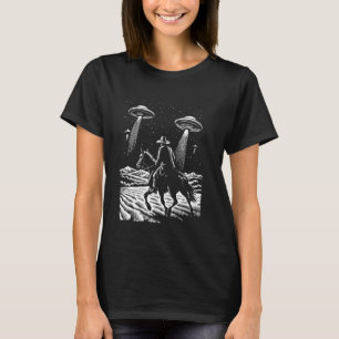 Retro Weltraum Western Vintage Sci-Fi Kosmische Ku T-Shirt