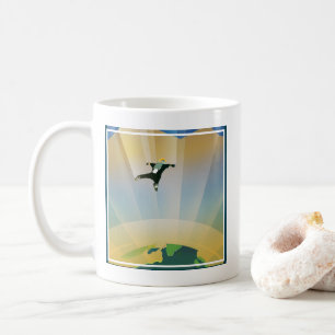 Retro Weltraumplakat - Die Schwerkraft einer Super Kaffeetasse