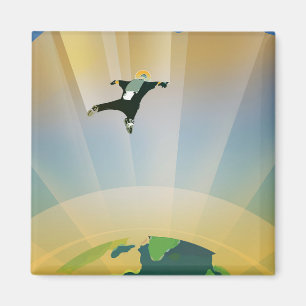 Retro Weltraumplakat - Die Schwerkraft einer Super Magnet