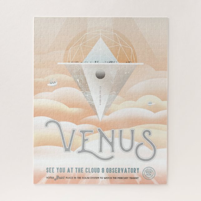 Retro Weltraumplakat-Sternwarte im Sonnensystem (Vertikal)
