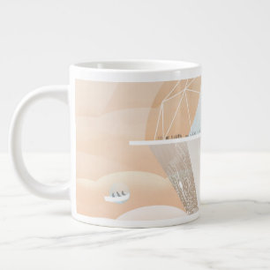 Retro-Weltraumplakat-Sternwarte im Sonnensystem Jumbo-Tasse