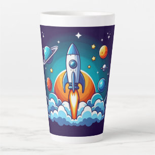 Retro, Weltraumrakete Milchtasse