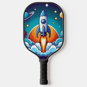 Retro, Weltraumrakete Pickleball Schläger