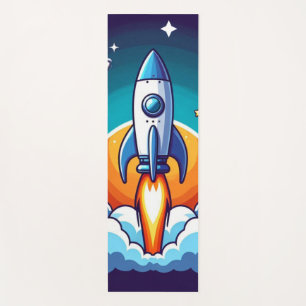 Retro, Weltraumrakete Yogamatte