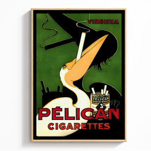 Retro-Werbeplakat für Pelican-Zigaretten, französi Poster