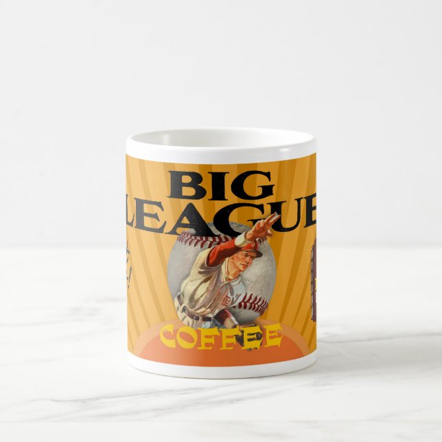 RETRO-WERBUNG GROSSER LEAGUE-KAFFEE KAFFEETASSE (Mittel)
