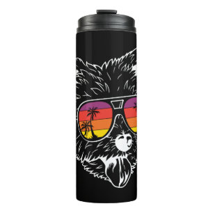 Retro West Highland Terrier Sonnenbrille Thermosbecher