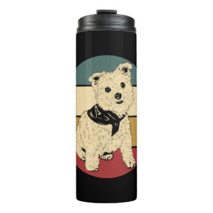 Retro West Highland Terrier Thermosbecher