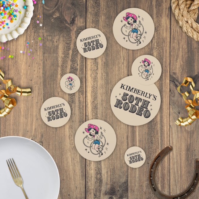 Retro Western 50. Rodeo Geburtstag Konfetti (Von Creator hochgeladen)