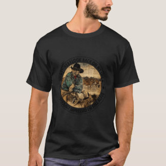 Retro Western Cowboy Manchmal schaue ich zurück au T-Shirt