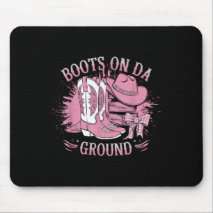 Retro Western Cowgirl Cowboy Linedance Stiefel On Mousepad