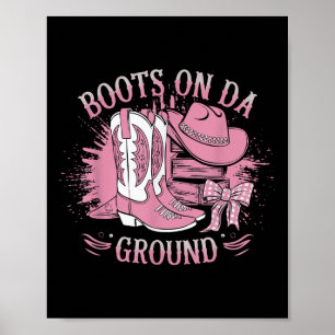 Retro Western Cowgirl Cowboy Linedance Stiefel On Poster