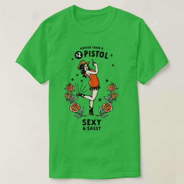 Retro Western Cowgirl Shirt Sexy Sassy Geschenk (Design vorne)