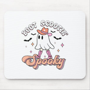 Retro Western Halloween Niedlich Ghost Funny Boot  Mousepad