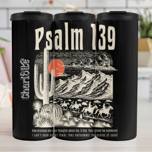 Retro Western Psalm 139 Grafik Thermosbecher