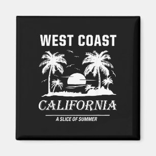 Retro-Westküste-Kalifornien-Strand-Sommer-Grafik Magnet