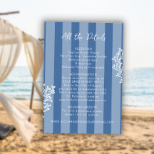 Retro-Whimsical gestreifte Strandhochzeitsdetails
