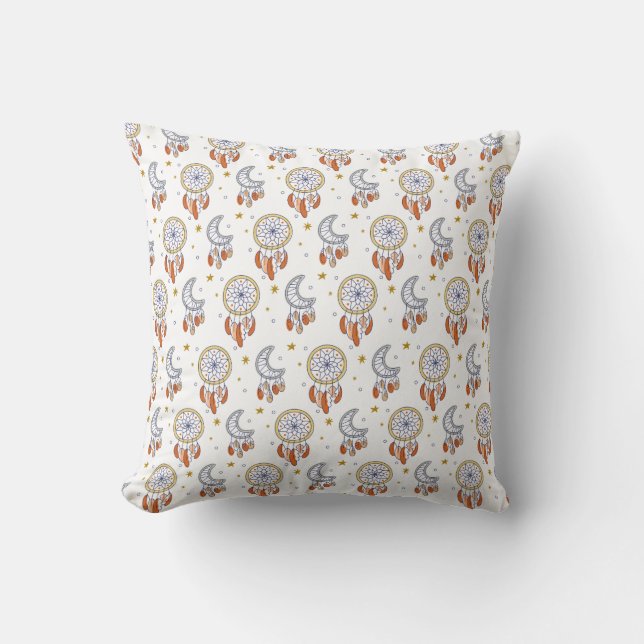 Retro Whimsical Mandala Boho Muster Kissen (Vorderseite)
