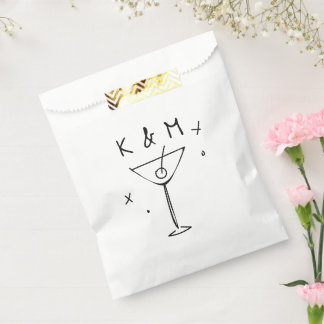 Retro Whimsical Martini Handgezeichnete individuel Geschenktütchen