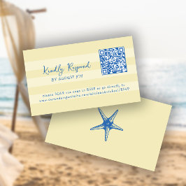 Retro-whimsicaler Sommer-Strand-QR-Code online RSV Begleitkarte