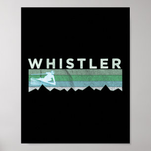 Retro Whistler Bc Kanada abgenutzt Ski fahren Poster