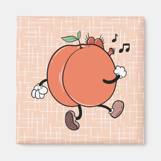 Retro Whistling Peachy Butt Caractère Magnet