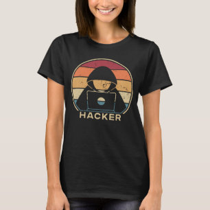 Retro White Hat Black Ethical Hacking Hacker T-Shirt
