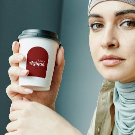 Retro White Red Solid Color Aqiqah Baby Dusche Pappbecher